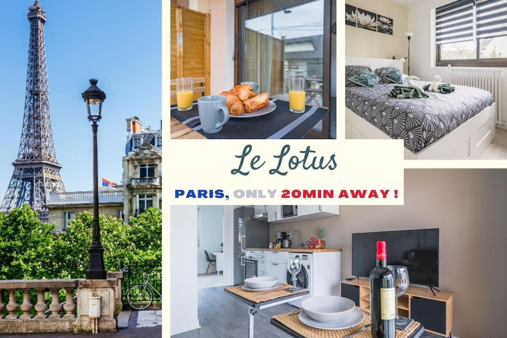 Апартаменти Le Lotus - Self Checkin - 20Min From Paris - Free Parking Around Дрансі Екстер'єр фото